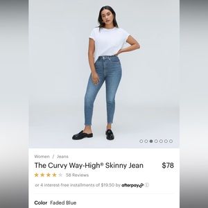 Everlane The Curvy Way-High® Skinny Jean Faded Blue